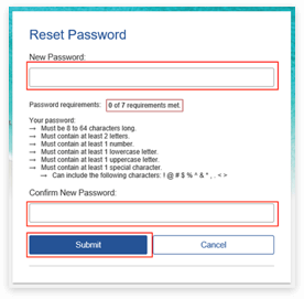 How to reset and create a password