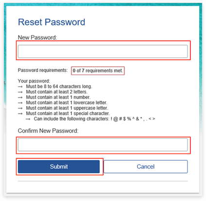 How to reset and create a password